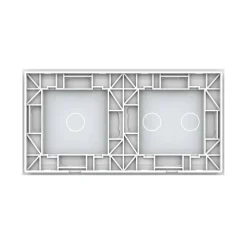 Podwójny panel szklany w kolorze Srebrnym (7012-64) LIVOLO