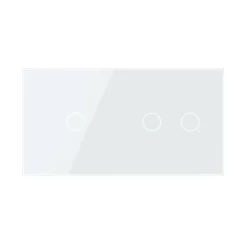 Podwójny panel szklany w kolorze Srebrnym (7012-64) LIVOLO