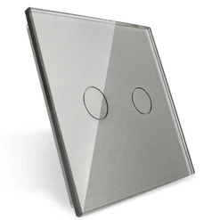 Podwójny srebrny panel szklany (702-64) LIVOLO