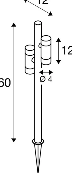 Podwójny słupek HELIA SLIM Pole (1007869) - SLV