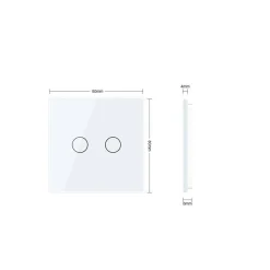 Podwójny zielony panel szklany (702-68) LIVOLO