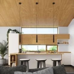 Pojedyncza lampa wisząca nad wyspę kuchenną PRYSM 1 czarna (SL.1400) - Sollux Lighting