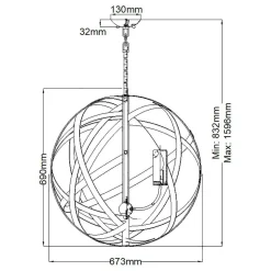 Pojedynczy żyrandol Carson (HK-CARSON-5P) - Elstead Lighting