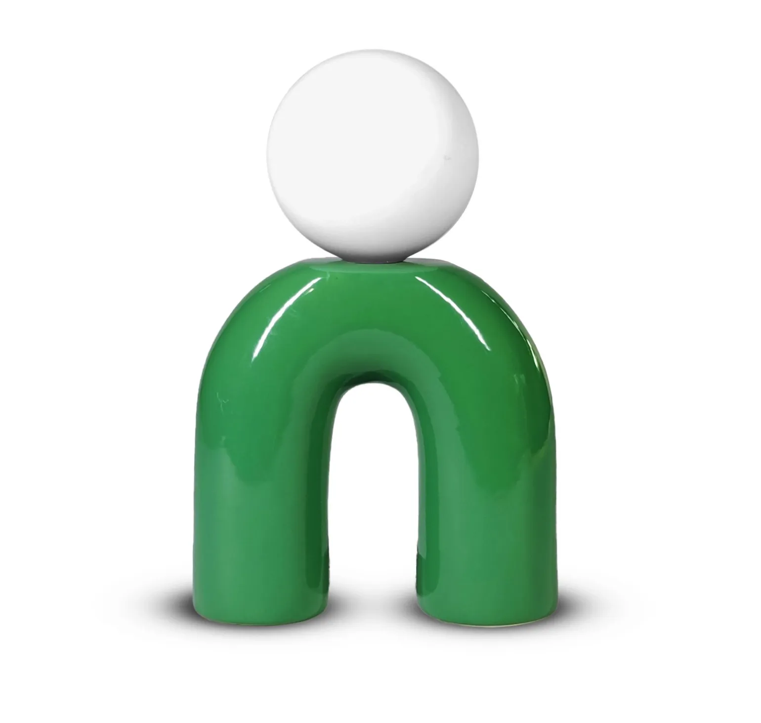 POP U Lampa biurkowa , ceramiczna z tekstylnym przewodem i włącznikiem (LX23820) - LYOMA