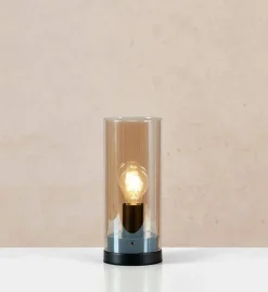 POST Table 1L 12cm Black/Plated Amber (108735) Markslojd