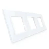 Potrójna biała ramka szklana (GPF-3-61) LIVOLO