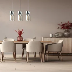 Potrójna lampa wisząca Nivio dymna 3xE27 (LP-2811/3L AM) - Light Prestige