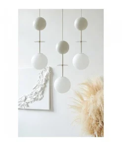 Potrójna lampa wisząca OIO A 3P biała z mosiądzem (OIP331P3) - Ummo