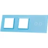 Potrójna niebieska ramka szklana z miejscem włącznika dotykowego (702GG-69) LIVOLO