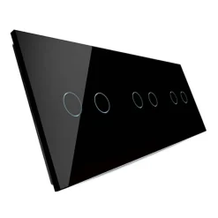 Potrójny panel szklany w kolorze czarym (70222-62) LIVOLO