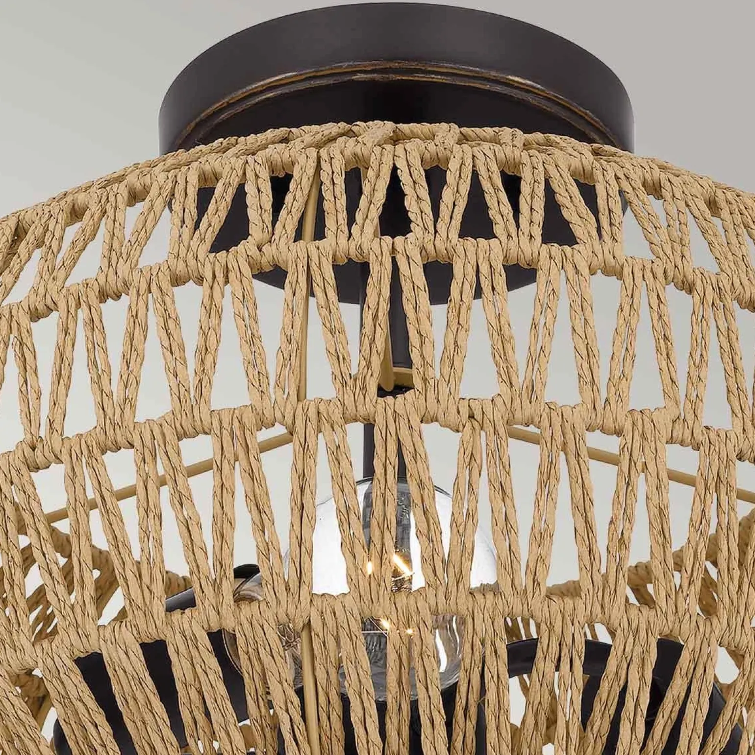 Półplafon Casablanca - 3 źródła światła - Palladiański brąz (QZ-CASABLANCA-3SF-PBZ) - Elstead Lighting