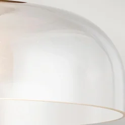 Półplafon Sylvia - 1 źródło światła - Matowa czerń (ALM-SYLVIA-SF-BK-CL) - Elstead Lighting