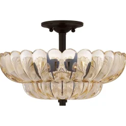 Półplafon Whitecap - 4 źródła światła - Kakaowy brąz (QZ-WHITECAP-SF-M) - Elstead Lighting