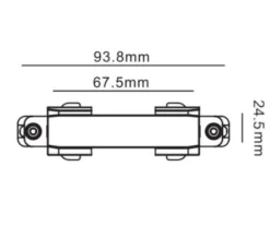 ProRail3 łącznik liniowy Czarny 230V metal/tworzywo sztuczne 3-faz (PL91369) - Paulmann