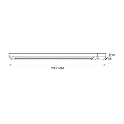 Prowadnica Track 2m Biały 1-Obwodowy (ML0707) - Milagro
