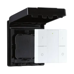 Przełącznik ścienny Plug+Shine SH Zigbee IP44 czarny / tworzywo sztuczne (PL50137) - PAULMANN