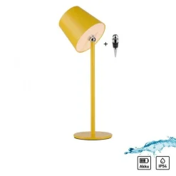 Przenośna, ładowana lampa stołowa BOTERIA ŻÓŁTY (19251-81) - Paul Neuhaus