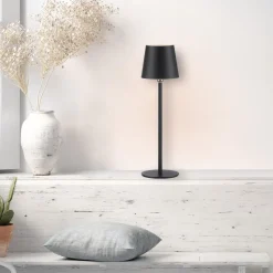 Przenośna, ładowana lampa stołowa BOTERIA CZARNY (19251-18) - Paul Neuhaus