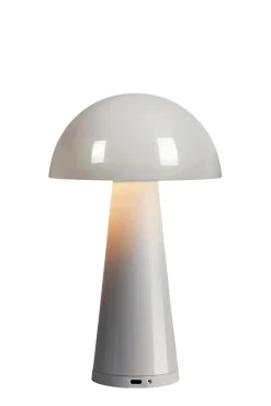 Przenośna ładowana lampa zewnętrzna FUNGI Rechargeable Table Greige B/O (108950) Markslojd