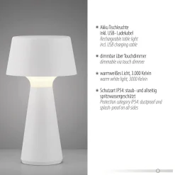 Przenośna lampa na piknik ABERA Biała (19260-16) - Paul Neuhaus