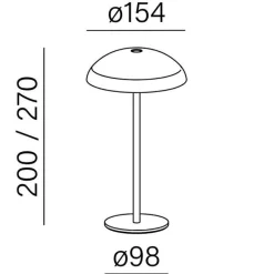 Przenośna lampa stołowa MROOM LED IP65 złota (26576-M927-D9-TD-19) - Aqform
