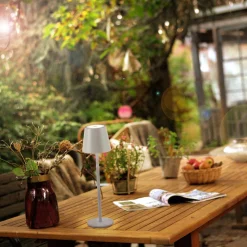 Przenośna LAMPA STOŁOWA USB EURIA SZARA (19250-40) - Paul Neuhaus