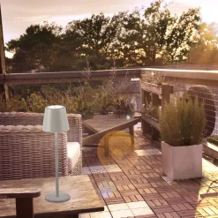 Przenośna LAMPA STOŁOWA USB EURIA SZARA (19250-40) - Paul Neuhaus