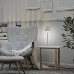 Przenośna LAMPA STOŁOWA USB EURIA SZARA (19250-40) - Paul Neuhaus