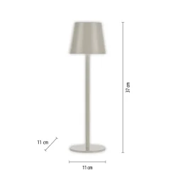 Przenośna LAMPA STOŁOWA USB EURIA SZARA (19250-40) - Paul Neuhaus