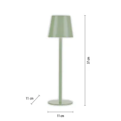 Przenośna LAMPA STOŁOWA USB EURIA ZIELONA (19250-43) - Paul Neuhaus