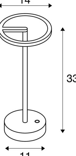 Przenośna lampa VINOLINA ONE 2700 K, TOUCH, biała (1007357) - SLV