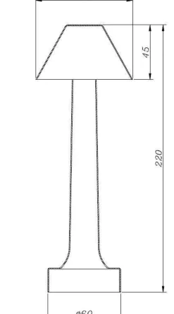 Przenośna lampa z dotykowym włącznikiem TAVOLO B srebrna 22 cm (ST-8127T/B SILVER) - Step into Design