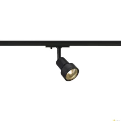 PURI, spot do szyny wysokonapięciowej 1-fazowej, QPAR51, czarny mat, maks. 50W, z adapterem 1-fazowym (143390) - SLV