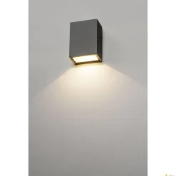 QUAD 1, lampa ścienna, LED, 3000K, IP44, kwadratowa, antracytowa, 4,6W (232465) - SLV