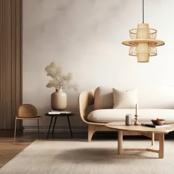 Ratanowa lampa wisząca Astra naturalna 1xE27 (LP-3110/1P NT) - Light Prestige