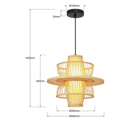 Ratanowa lampa wisząca Astra naturalna 1xE27 (LP-3110/1P NT) - Light Prestige
