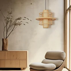 Ratanowa lampa wisząca Astra naturalna 1xE27 (LP-3110/1P NT) - Light Prestige