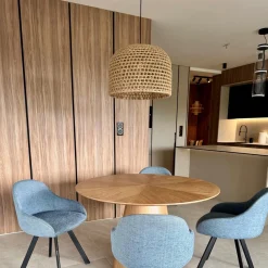 Ratanowa lampa wisząca Kanso 40 cm jasne drewno 1xE27 (LP-2025/1P 40 cm) - Light Prestige