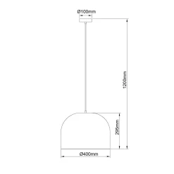 Ratanowa lampa wisząca Kanso 40 cm jasne drewno 1xE27 (LP-2025/1P 40 cm) - Light Prestige