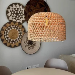 Ratanowa lampa wisząca Kanso 50 cm jasne drewno 1xE27 (LP-2025/1P 50 cm) - Light Prestige