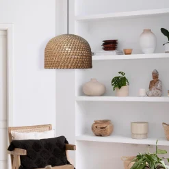 Ratanowa lampa wisząca Kanso 50 cm jasne drewno 1xE27 (LP-2025/1P 50 cm) - Light Prestige