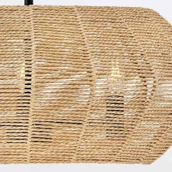 Rattanowa lampa wisząca Luca - 3 źródła światła - karmelowy beż (QN-LUCA-P-S-BK-CAM) - Quintiesse