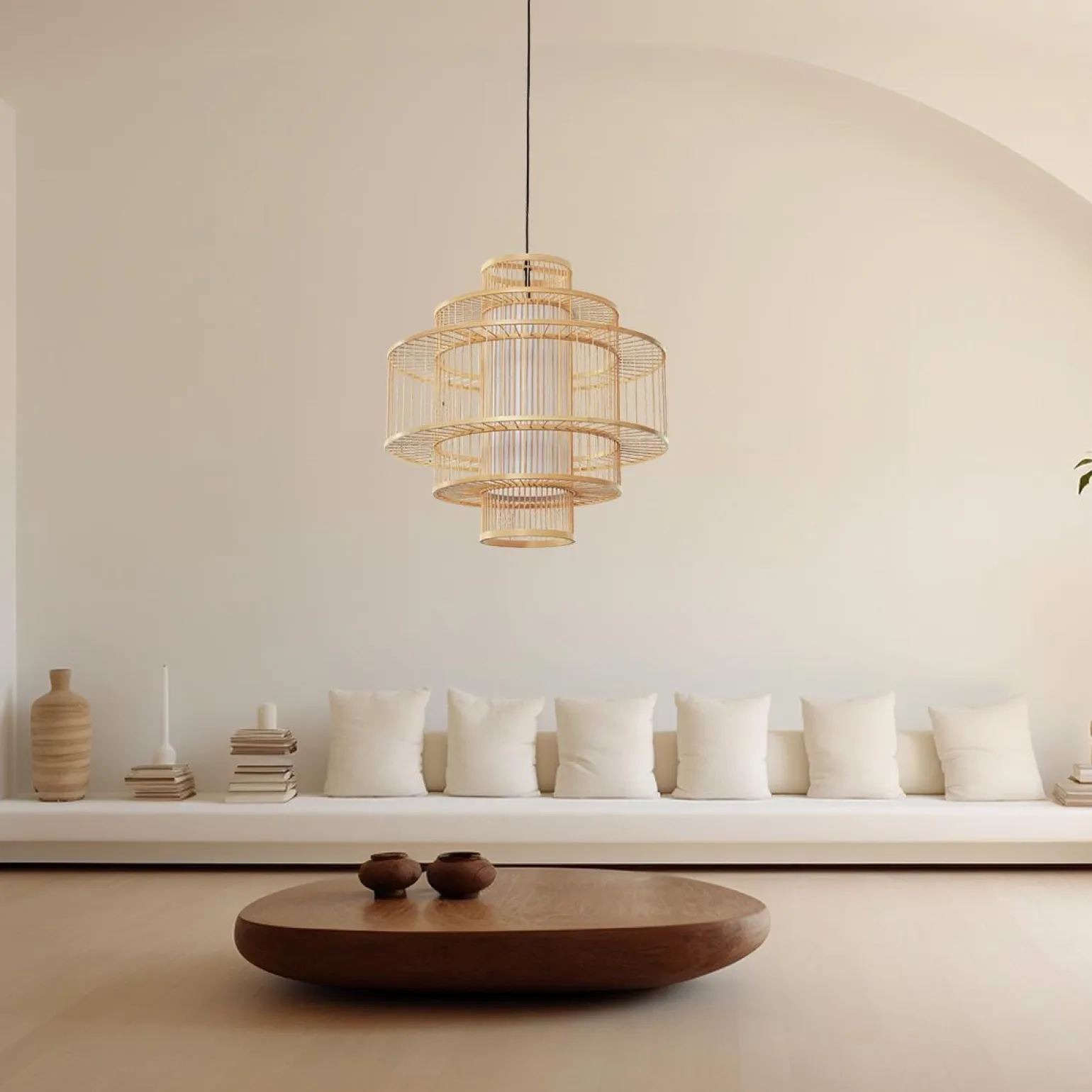 Rattanowa lampa wisząca Stela 1xE27 (LP-2026/1P) - Light Prestige