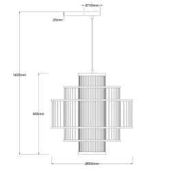 Rattanowa lampa wisząca Stela 1xE27 (LP-2026/1P) - Light Prestige