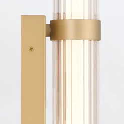 Średni kinkiet LED Fayton - Szczotkowane złoto (QN-FAYTON-M-BG) - Quintiesse