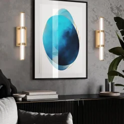 Średni kinkiet LED Fayton - Szczotkowane złoto (QN-FAYTON-M-BG) - Quintiesse