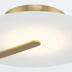 Średni plafon / kinkiet Nuvola - Szczotkowane złoto (QN-NUVOLA-F-M-BG) - Quintiesse