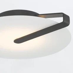 Średni plafon / kinkiet Nuvola - Matowa czerń (QN-NUVOLA-F-M-BK) - Quintiesse