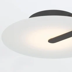 Średni plafon / kinkiet Nuvola - Matowa czerń (QN-NUVOLA-F-M-BK) - Quintiesse