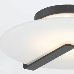 Średni plafon / kinkiet Nuvola - Matowa czerń (QN-NUVOLA-F-M-BK) - Quintiesse